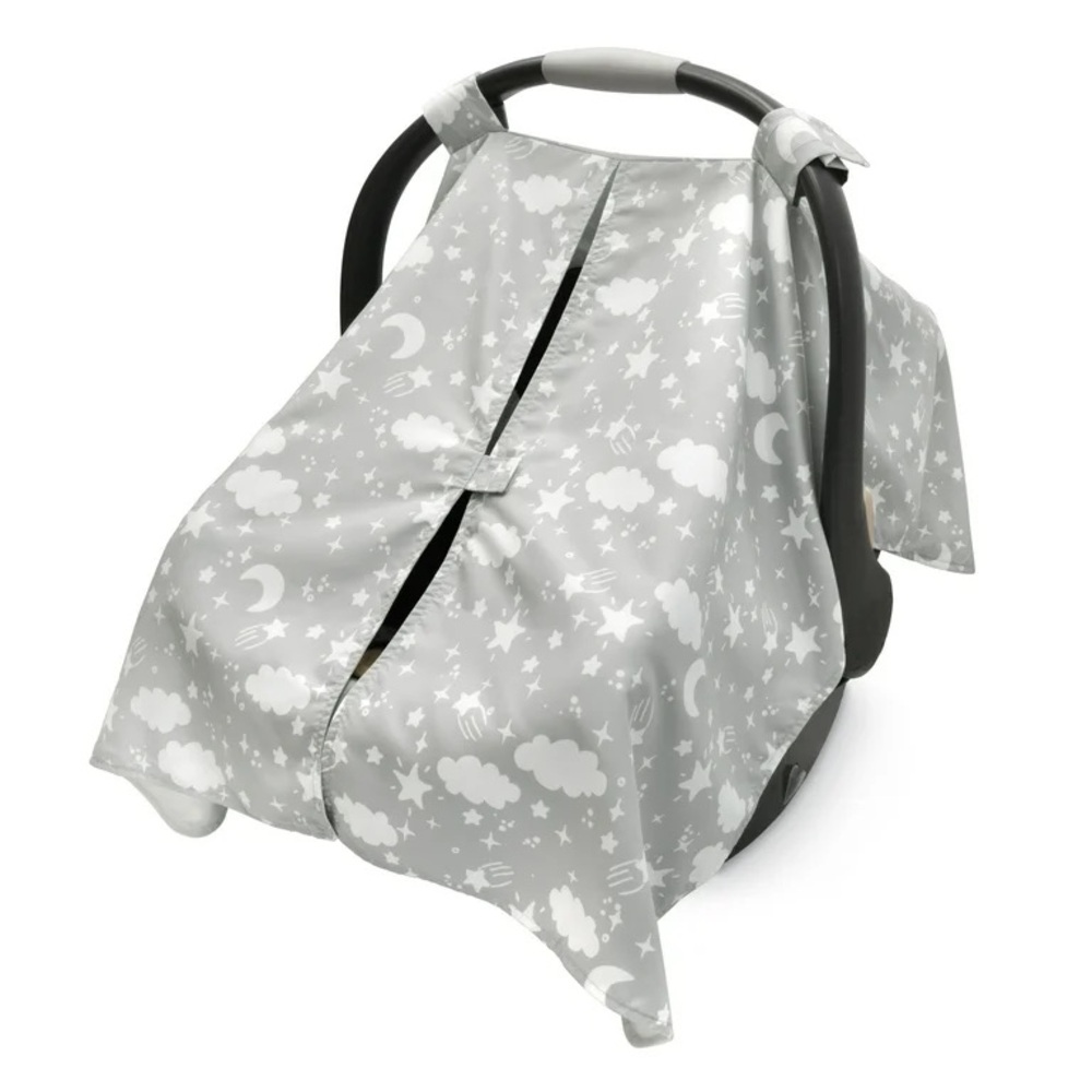Gray and White Cloud Patterned Car Seat Cover